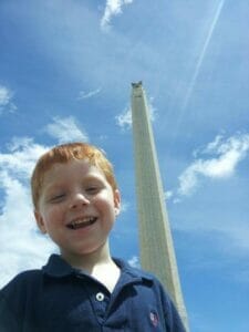 Eli at the San Jacinto Monument
