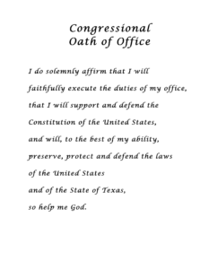 Congressional Oath of Office